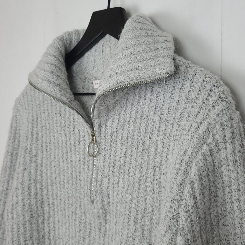 Sincerely Jules Gray Wool Blend Cropped Pullover S - Picture 3 of 8